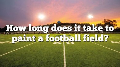 How long does it take to paint a football field?