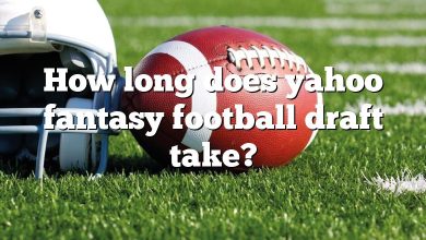 How long does yahoo fantasy football draft take?