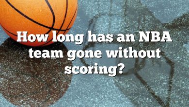 How long has an NBA team gone without scoring?