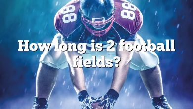 How long is 2 football fields?