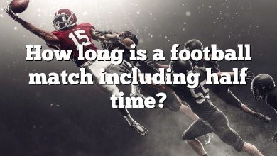 How long is a football match including half time?