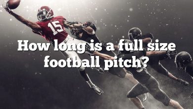 How long is a full size football pitch?