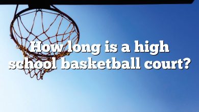 How long is a high school basketball court?