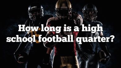 How long is a high school football quarter?