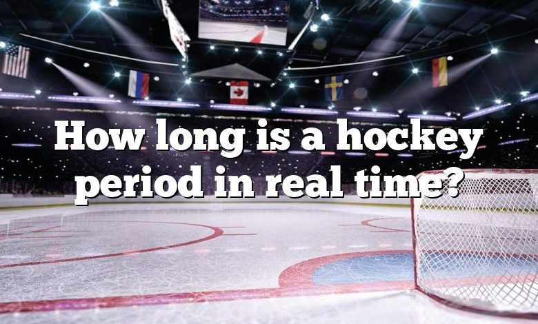 How long is a hockey period in real time?