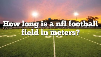 How long is a nfl football field in meters?