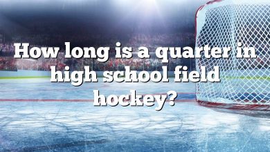 How long is a quarter in high school field hockey?