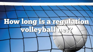 How long is a regulation volleyball net?