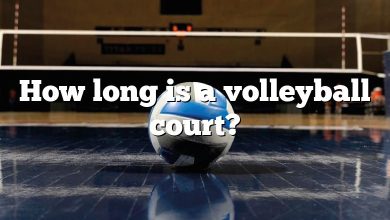 How long is a volleyball court?