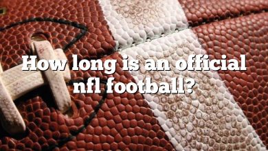 How long is an official nfl football?