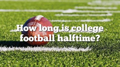 How long is college football halftime?