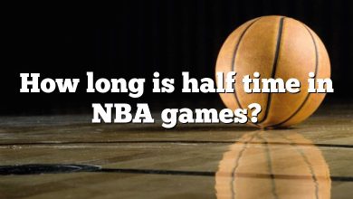 How long is half time in NBA games?