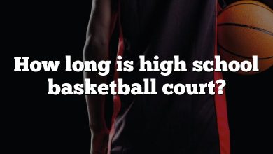 How long is high school basketball court?