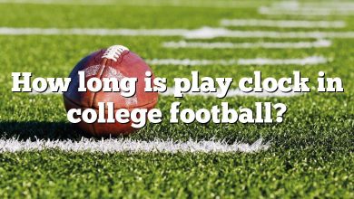 How long is play clock in college football?