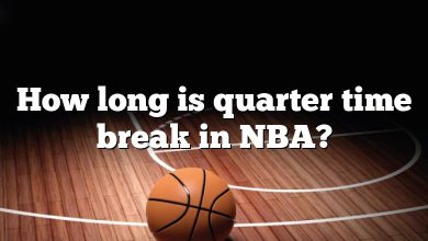 How long is quarter time break in NBA?