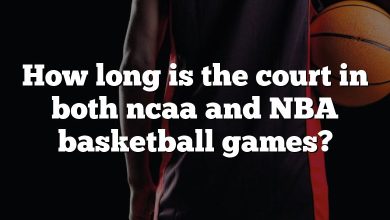 How long is the court in both ncaa and NBA basketball games?