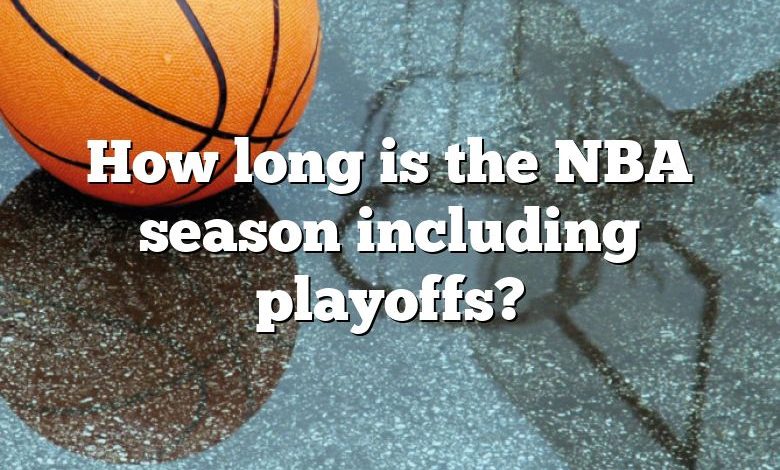 How long is the NBA season including playoffs?