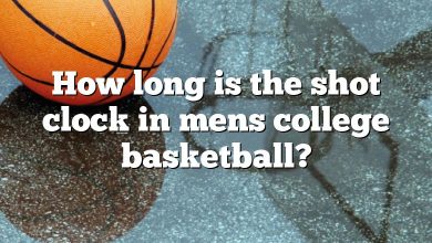 How long is the shot clock in mens college basketball?