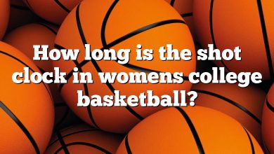 How long is the shot clock in womens college basketball?