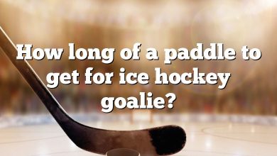 How long of a paddle to get for ice hockey goalie?