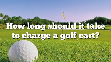 How long should it take to charge a golf cart?