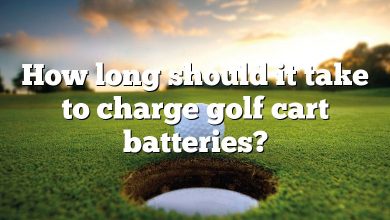 How long should it take to charge golf cart batteries?