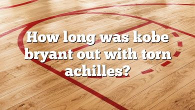 How long was kobe bryant out with torn achilles?