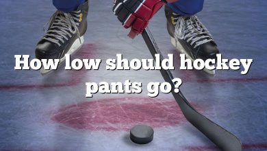How low should hockey pants go?