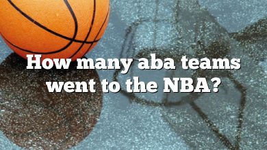 How many aba teams went to the NBA?