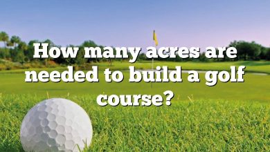 How many acres are needed to build a golf course?