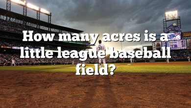 How many acres is a little league baseball field?