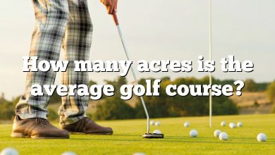 How many acres is the average golf course?