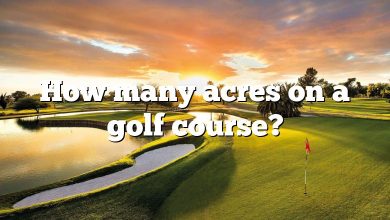 How many acres on a golf course?