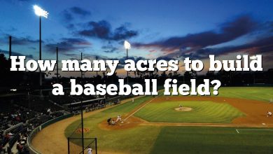 How many acres to build a baseball field?