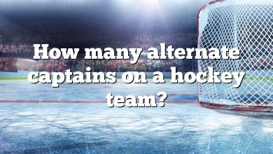 How many alternate captains on a hockey team?
