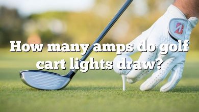 How many amps do golf cart lights draw?