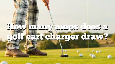 How many amps does a golf cart charger draw?