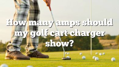 How many amps should my golf cart charger show?