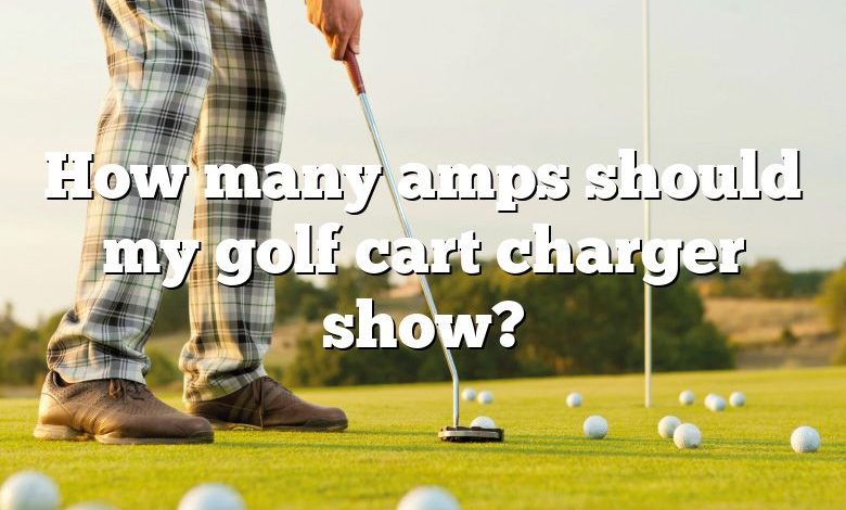 How many amps should my golf cart charger show?