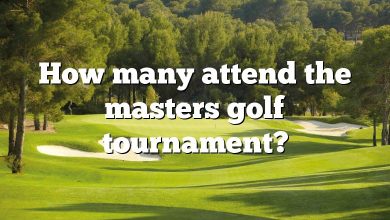 How many attend the masters golf tournament?