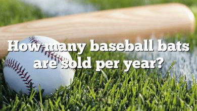 How many baseball bats are sold per year?