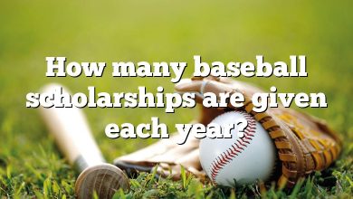 How many baseball scholarships are given each year?