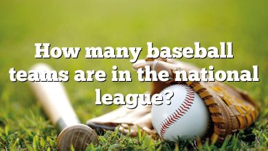 How many baseball teams are in the national league?