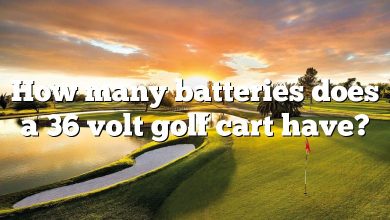 How many batteries does a 36 volt golf cart have?