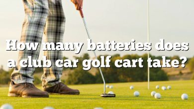How many batteries does a club car golf cart take?