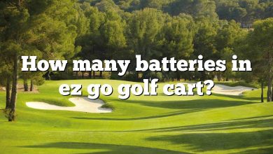 How many batteries in ez go golf cart?