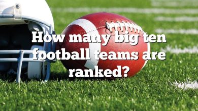 How many big ten football teams are ranked?