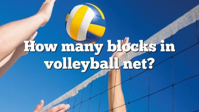 How many blocks in volleyball net?