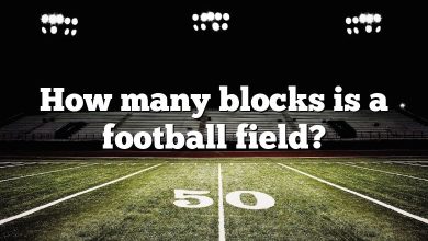 How many blocks is a football field?
