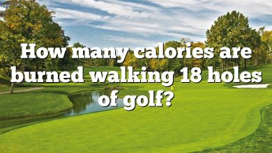 How many calories are burned walking 18 holes of golf?